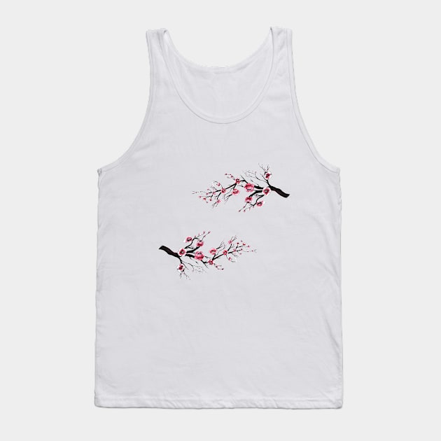 Sakura tree Tank Top by Cloveer Studio